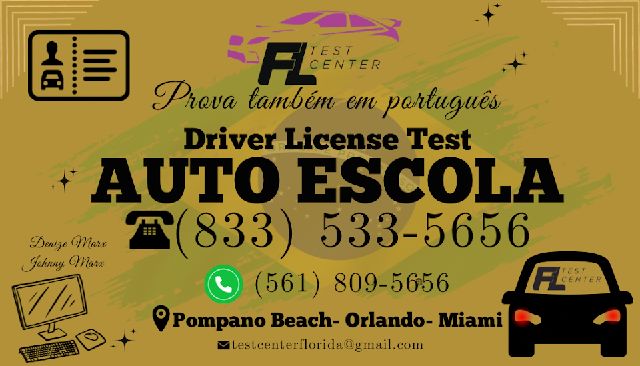 AUTO ESCOLA - AUTO ESCUELA - FL TEST CENTER- DRIVER LICENSE